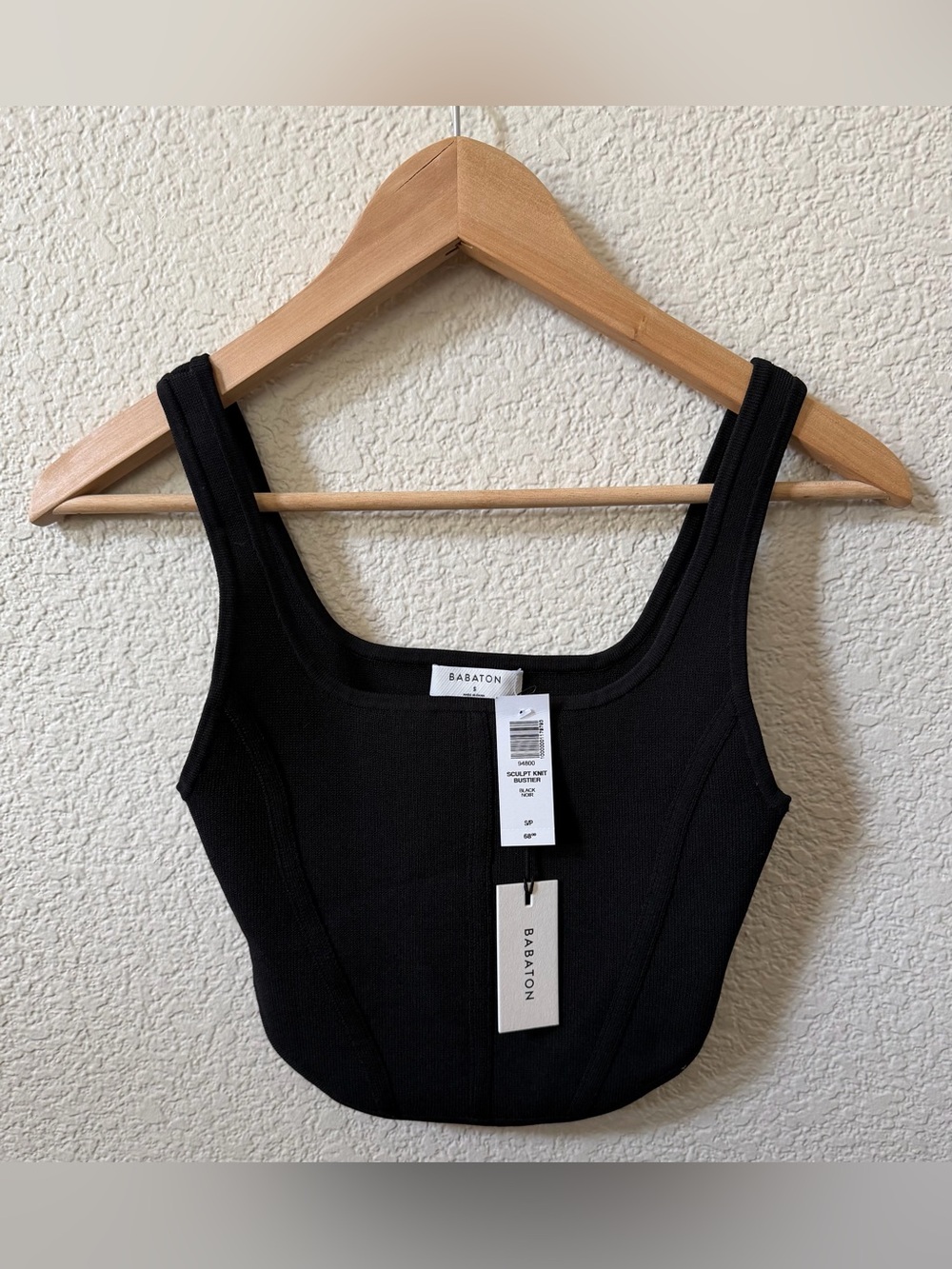 BABATON Aritzia Size Small Women’s Sculpt Knit Bustier Black MSRP $68